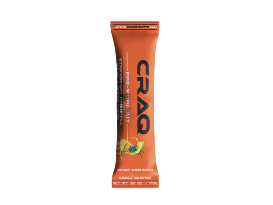 30 Pack of Single Serving Packs of CRAQ Original Pre-workout Supplement w/CREATINE