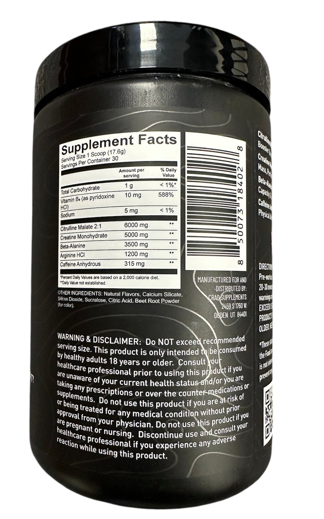 SALE - CRAQ Original Pre-Workout Supplement (Orig $49.99)