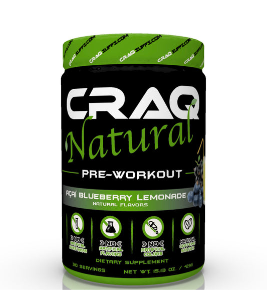 CRAQ Natural Pre-Workout - Acai Blueberry Lemonade 2